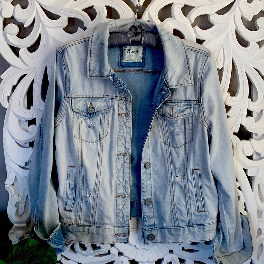 Distressed Denim Jacket‎